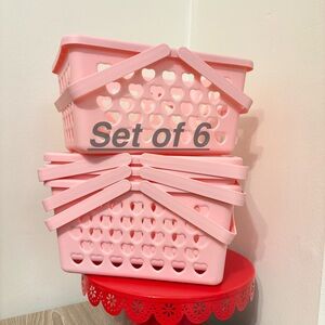 Target Bullseye Playground Valentines Day Pink Heart Baskets